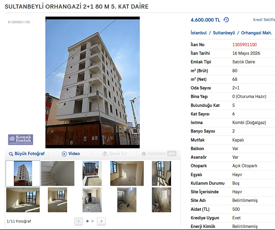 APPARTEMENT NEUF 2+1 À VENDRE DANS LE QUARTIER ORHANGAZİ DE SULTANBEYLİ image 6
