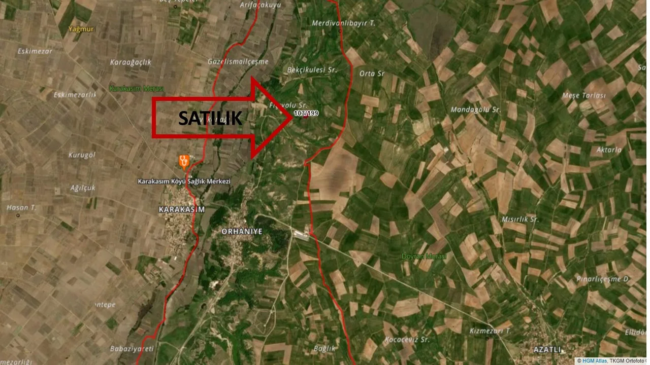 EDİRNE MERKEZ ORHANİYE KÖYÜ SATILIK TARLA görsel 2
